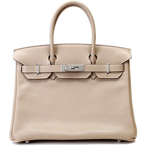 light grey brown hermes birkin handbag