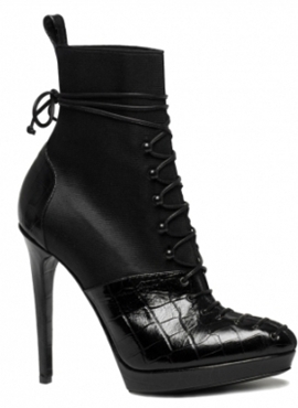 black lace up ankle boots