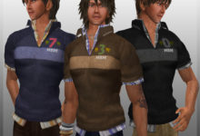 layered polo shirts